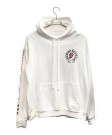 CHROME HEARTS×THE ROLLING STONES（クロムハーツ×ザ ローリングストーンズ）の古着「プルオーバーパーカー」｜ホワイト×レッド