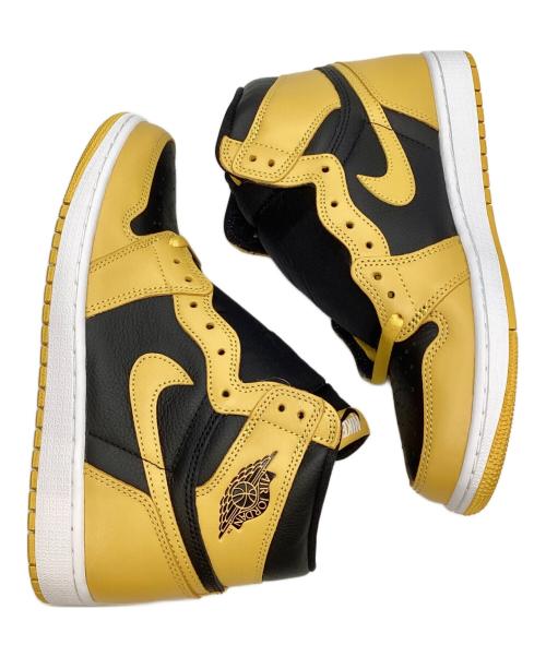 NIKE（ナイキ）NIKE (ナイキ) AIR JORDAN 1 イエロー×ブラック サイズ:27.5 未使用品の古着・服飾アイテム