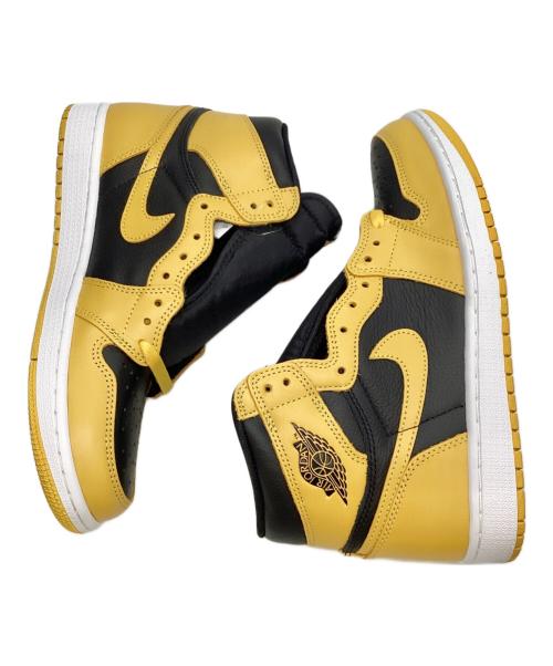 NIKE（ナイキ）NIKE (ナイキ) AIR JORDAN 1 イエロー×ブラック サイズ:27.5 未使用品の古着・服飾アイテム