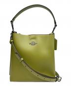 COACHコーチ）の古着「モリーバケットバッグ 2WAY」｜グリーン×イエロー