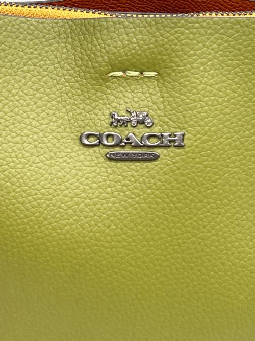 COACH（コーチ）COACH (コーチ) モリーバケットバッグ 2WAY グリーン×イエローの古着・服飾アイテム