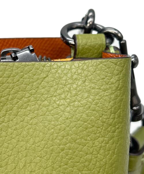 COACH（コーチ）COACH (コーチ) モリーバケットバッグ 2WAY グリーン×イエローの古着・服飾アイテム