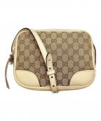 GUCCIグッチ）の古着「GGキャンバス ブリー ショルダーバッグ」｜ブラウン×アイボリー