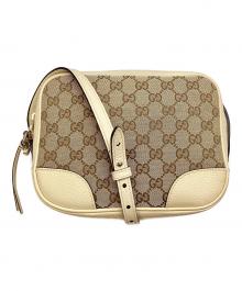 GUCCI（グッチ）の古着「GGキャンバス ブリー ショルダーバッグ」｜ブラウン×アイボリー