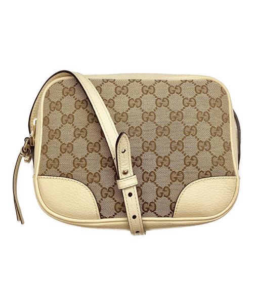 GUCCI（グッチ）GUCCI (グッチ) GGキャンバス ブリー ショルダーバッグ ブラウン×アイボリーの古着・服飾アイテム
