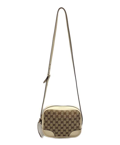 GUCCI（グッチ）GUCCI (グッチ) GGキャンバス ブリー ショルダーバッグ ブラウン×アイボリーの古着・服飾アイテム