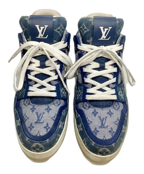 LOUIS VUITTON（ルイ ヴィトン）LOUIS VUITTON (ルイ ヴィトン) LV トレイナー・ライン スニーカー デニム ブルー サイズ:7の古着・服飾アイテム