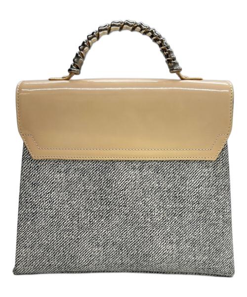 LOEWE（ロエベ）LOEWE (ロエベ) ツイストハンドバッグ ベラスケス 2WAY ホワイト×グレーの古着・服飾アイテム