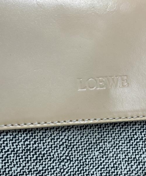 LOEWE（ロエベ）LOEWE (ロエベ) ツイストハンドバッグ ベラスケス 2WAY ホワイト×グレーの古着・服飾アイテム