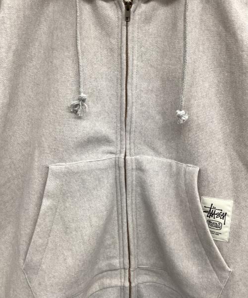 stussy（ステューシー）stussy (ステューシー) PATCH ZIP KNIT HOODIE 25AW グレー サイズ:Mの古着・服飾アイテム