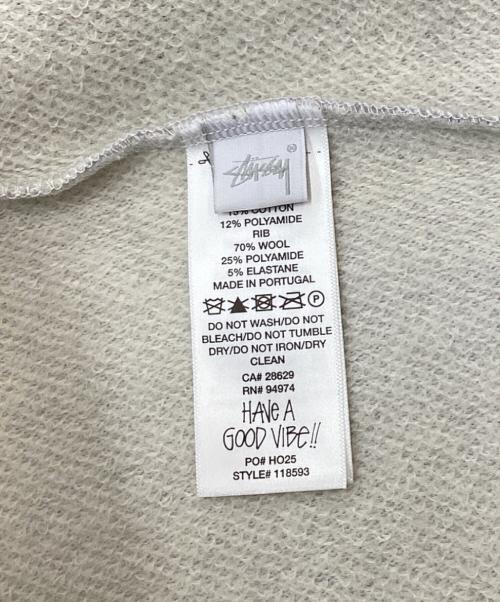 stussy（ステューシー）stussy (ステューシー) PATCH ZIP KNIT HOODIE 25AW グレー サイズ:Mの古着・服飾アイテム
