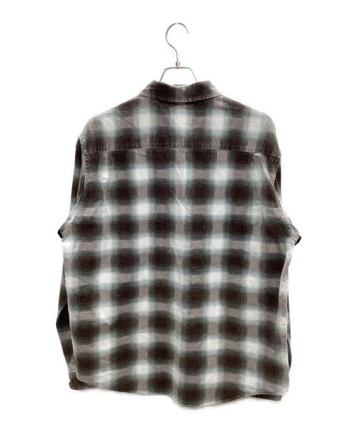 stussy（ステューシー）stussy (ステューシー) フランネルシャツ グリーン×グレー サイズ:Mの古着・服飾アイテム