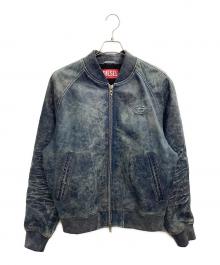 DIESEL（ディーゼル）の古着「シープスキンレザージャケット」｜ブルー