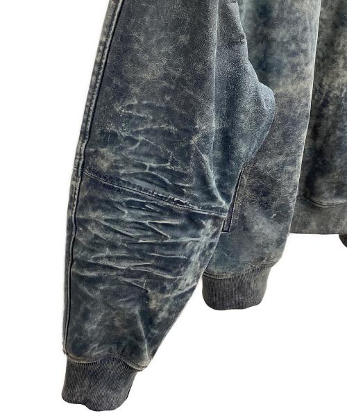 DIESEL（ディーゼル）DIESEL (ディーゼル) シープスキンレザージャケット ブルー サイズ:48の古着・服飾アイテム