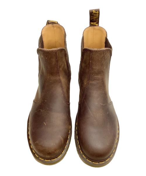 Dr.Martens（ドクターマーチン）Dr.Martens (ドクターマーチン) 2976 イエローステッチ チェルシー ブーツ ブラウン サイズ:8の古着・服飾アイテム