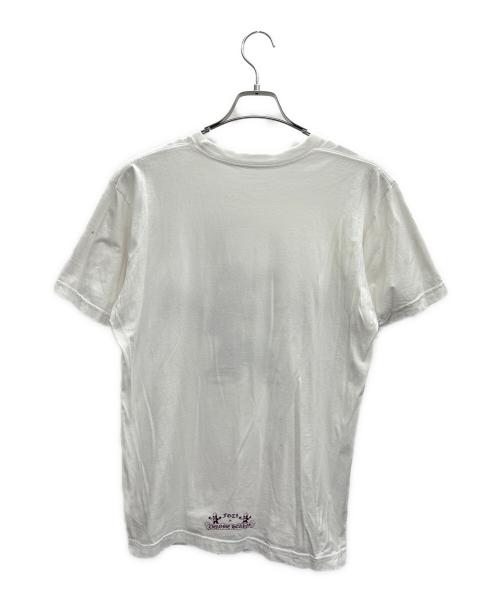 CHROME HEARTS（クロムハーツ）CHROME HEARTS (クロムハーツ) 半袖カットソー ホワイト×パープル サイズ:Lの古着・服飾アイテム