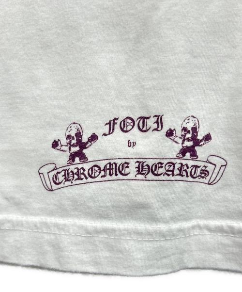 CHROME HEARTS（クロムハーツ）CHROME HEARTS (クロムハーツ) 半袖カットソー ホワイト×パープル サイズ:Lの古着・服飾アイテム