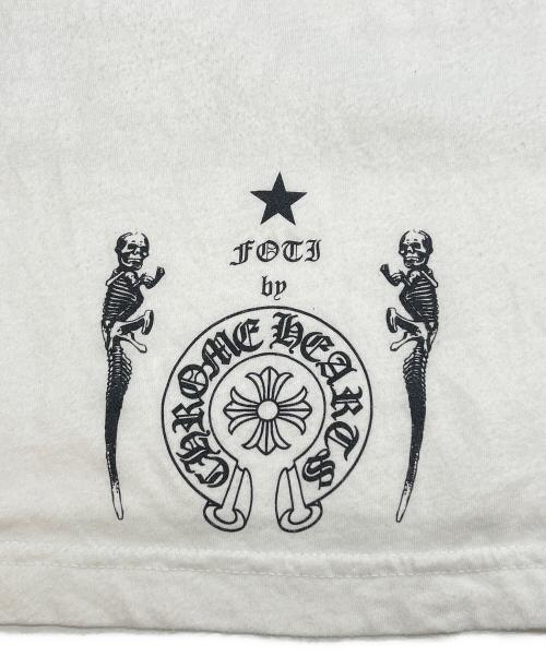 CHROME HEARTS（クロムハーツ）CHROME HEARTS (クロムハーツ) 半袖カットソー ホワイト×ブラック サイズ:Lの古着・服飾アイテム