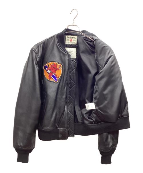 TED COMPANY（テッドカンパニー）TED COMPANY (テッドカンパニー) レザーMA-1ジャケット ブラック サイズ:42の古着・服飾アイテム