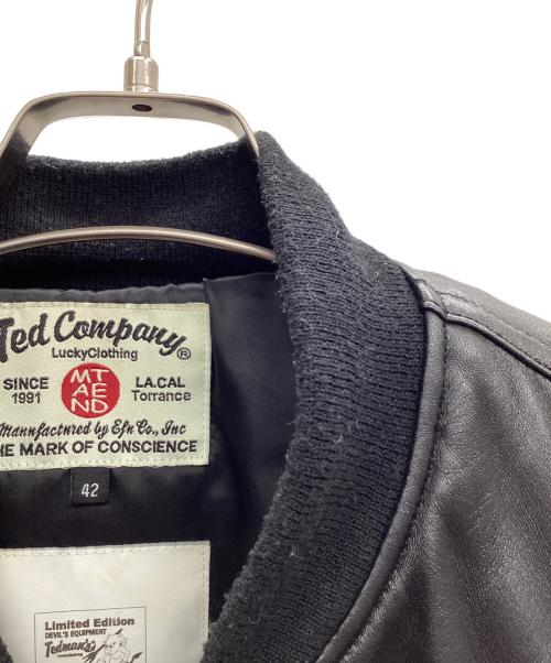 TED COMPANY（テッドカンパニー）TED COMPANY (テッドカンパニー) レザーMA-1ジャケット ブラック サイズ:42の古着・服飾アイテム