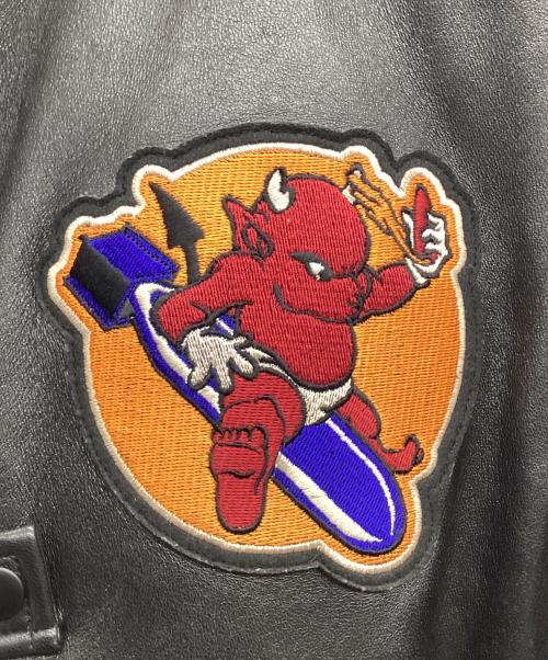 TED COMPANY（テッドカンパニー）TED COMPANY (テッドカンパニー) レザーMA-1ジャケット ブラック サイズ:42の古着・服飾アイテム