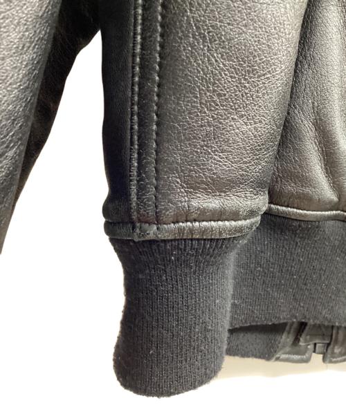 TED COMPANY（テッドカンパニー）TED COMPANY (テッドカンパニー) レザーMA-1ジャケット ブラック サイズ:42の古着・服飾アイテム