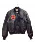 TED COMPANY（テッドカンパニー）の古着「レザーMA-1ジャケット」｜ブラック