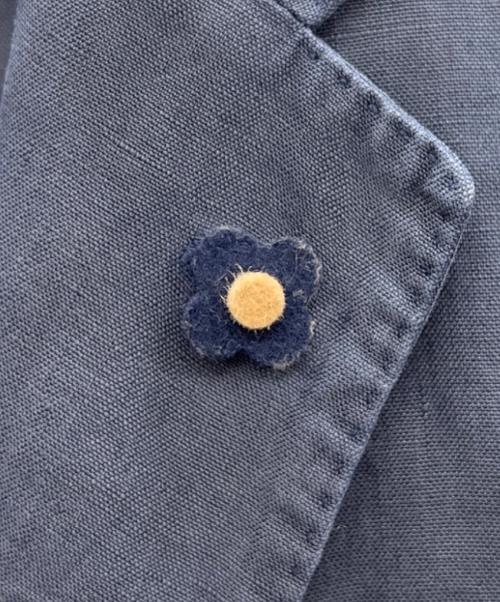 LARDINI（ラルディーニ）LARDINI (ラルディーニ) リネンジャケット ネイビー サイズ:46の古着・服飾アイテム