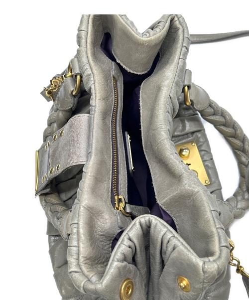 MIU MIU（ミュウミュウ）MIU MIU (ミュウミュウ) マテラッセ2WAYバッグ グレーの古着・服飾アイテム