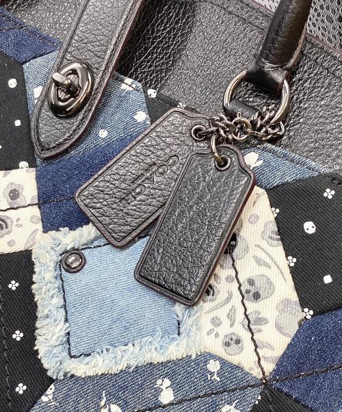 COACH（コーチ）COACH (コーチ) マーサー サッチェル 30 ブルー×ブラックの古着・服飾アイテム
