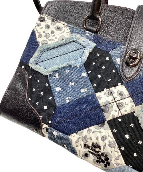 COACH（コーチ）COACH (コーチ) マーサー サッチェル 30 ブルー×ブラックの古着・服飾アイテム