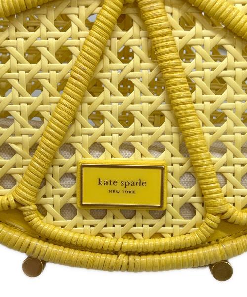 Kate Spade（ケイトスペード）Kate Spade (ケイトスペード) レモンドロップラフィアトップハンドルバッグ イエローの古着・服飾アイテム