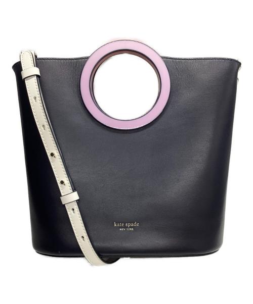 Kate Spade（ケイトスペード）Kate Spade (ケイトスペード) ベティ ミディアム トート ピンク×ネイビーの古着・服飾アイテム