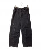 jiedaジエダ）の古着「USED LOOSE FIT JEANS」｜ブラック