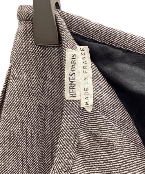 HERMES（エルメス）HERMES (エルメス) リネンスカート ブラウン サイズ:40の古着・服飾アイテム