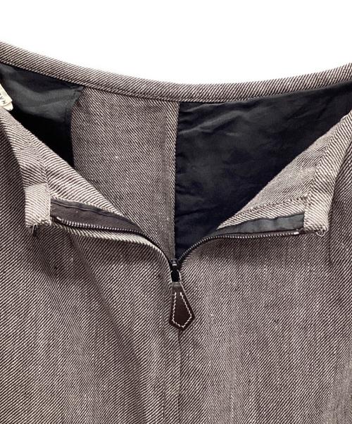 HERMES（エルメス）HERMES (エルメス) リネンスカート ブラウン サイズ:40の古着・服飾アイテム