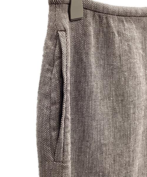 HERMES（エルメス）HERMES (エルメス) リネンスカート ブラウン サイズ:40の古着・服飾アイテム