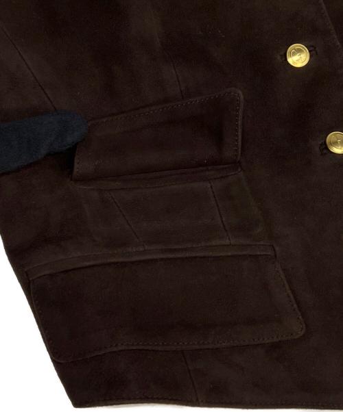 GUCCI（グッチ）GUCCI (グッチ) スウェード切替ベスト ブラウン サイズ:42の古着・服飾アイテム