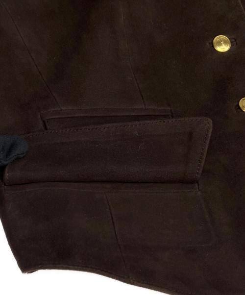 GUCCI（グッチ）GUCCI (グッチ) スウェード切替ベスト ブラウン サイズ:42の古着・服飾アイテム