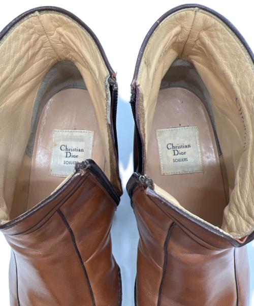 Christian Dior（クリスチャン ディオール）Christian Dior (クリスチャン ディオール) サイドジップブーツ ブラウン サイズ:25 1/2の古着・服飾アイテム