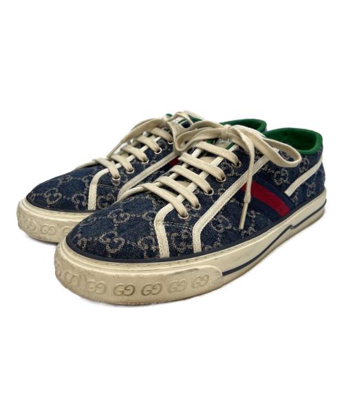 GUCCI（グッチ）GUCCI (グッチ) TENNIS 1977 ブルー×グリーン サイズ:9+の古着・服飾アイテム