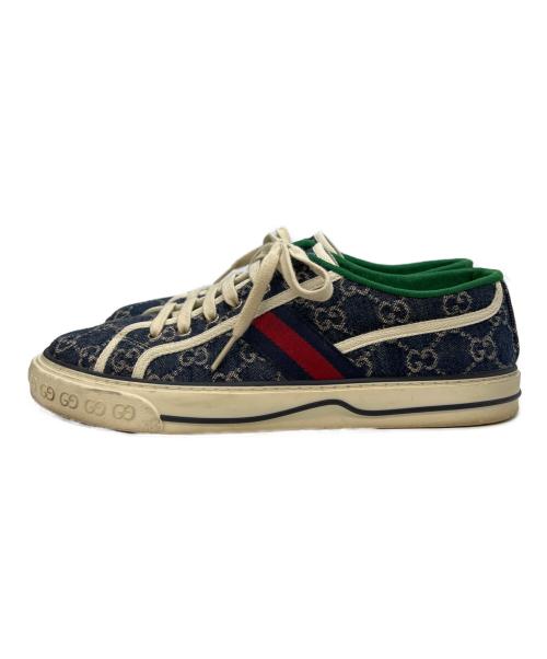 GUCCI（グッチ）GUCCI (グッチ) TENNIS 1977 ブルー×グリーン サイズ:9+の古着・服飾アイテム