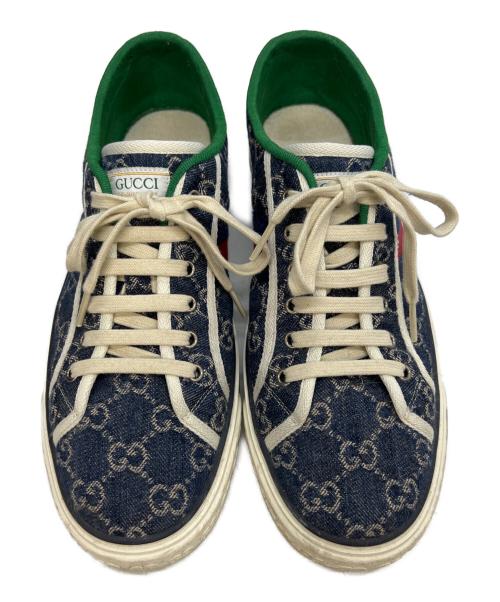 GUCCI（グッチ）GUCCI (グッチ) TENNIS 1977 ブルー×グリーン サイズ:9+の古着・服飾アイテム