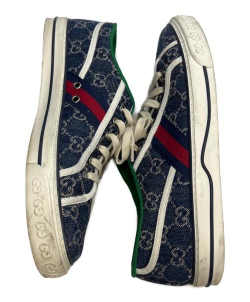 GUCCI（グッチ）GUCCI (グッチ) TENNIS 1977 ブルー×グリーン サイズ:9+の古着・服飾アイテム