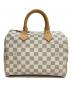LOUIS VUITTON (ルイ ヴィトン) ハンドバッグ ダミエ スピーディ30 ホワイト×ベージュ：120000円