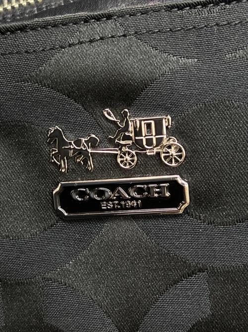 COACH（コーチ）COACH (コーチ) トートバッグ オプアート ブラック×パープルの古着・服飾アイテム