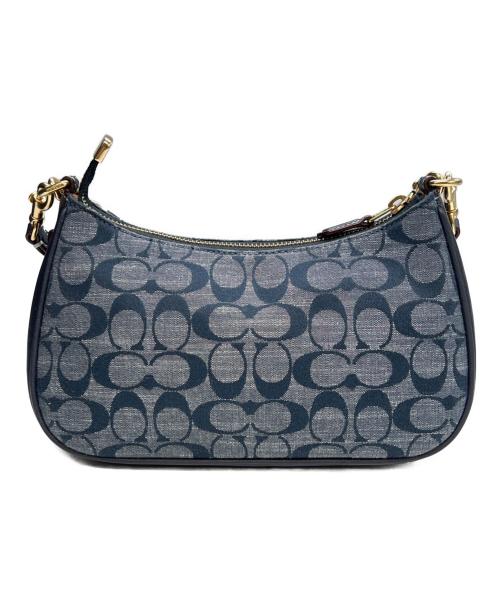 COACH（コーチ）COACH (コーチ) テリ ショルダー バッグ・シグネチャー シャンブレー ネイビーの古着・服飾アイテム