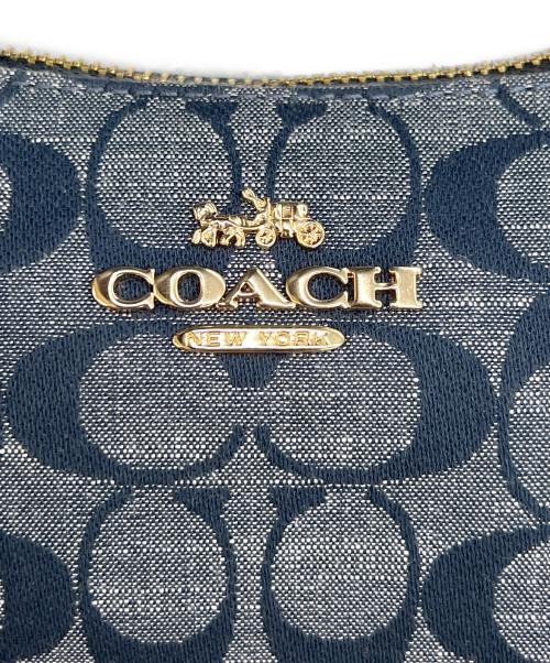COACH（コーチ）COACH (コーチ) テリ ショルダー バッグ・シグネチャー シャンブレー ネイビーの古着・服飾アイテム
