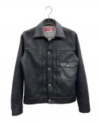 JUNYA WATANABE COMME des GARCONS×LEVI'Sジュンヤワタナベ コムデギャルソン×リーバイス）の古着「LEVI'S 1st モデル フェイクレザージャケット」｜ブラック