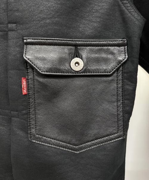 JUNYA WATANABE COMME des GARCONS（ジュンヤワタナベ コムデギャルソン）JUNYA WATANABE COMME des GARCONS (ジュンヤワタナベ コムデギャルソン) LEVI'S (リーバイス) LEVI'S 1st モデル フェイクレザージャケット ブラック サイズ:Sの古着・服飾アイテム